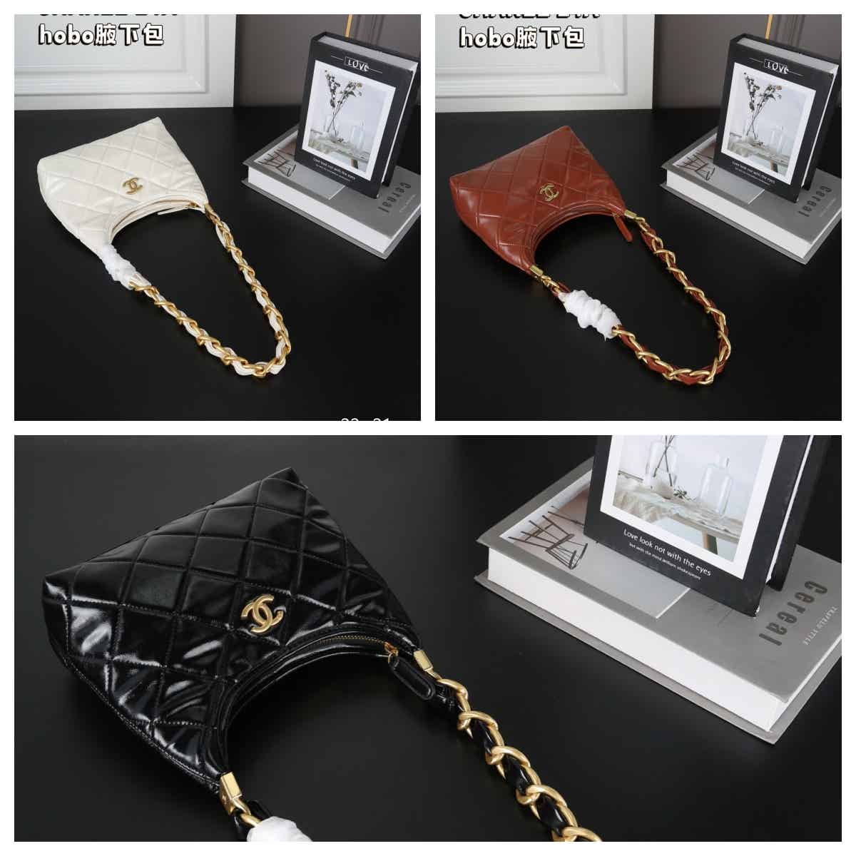未命名 CHANEL 24A hobo 肩掛けバッグ ケース付き 22*21cm - 画像 (1)