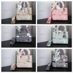 DIOR Lady D-Lite 2024 刺繡 ショルダーバック ケース付き 23*19cm - 画像 (3)