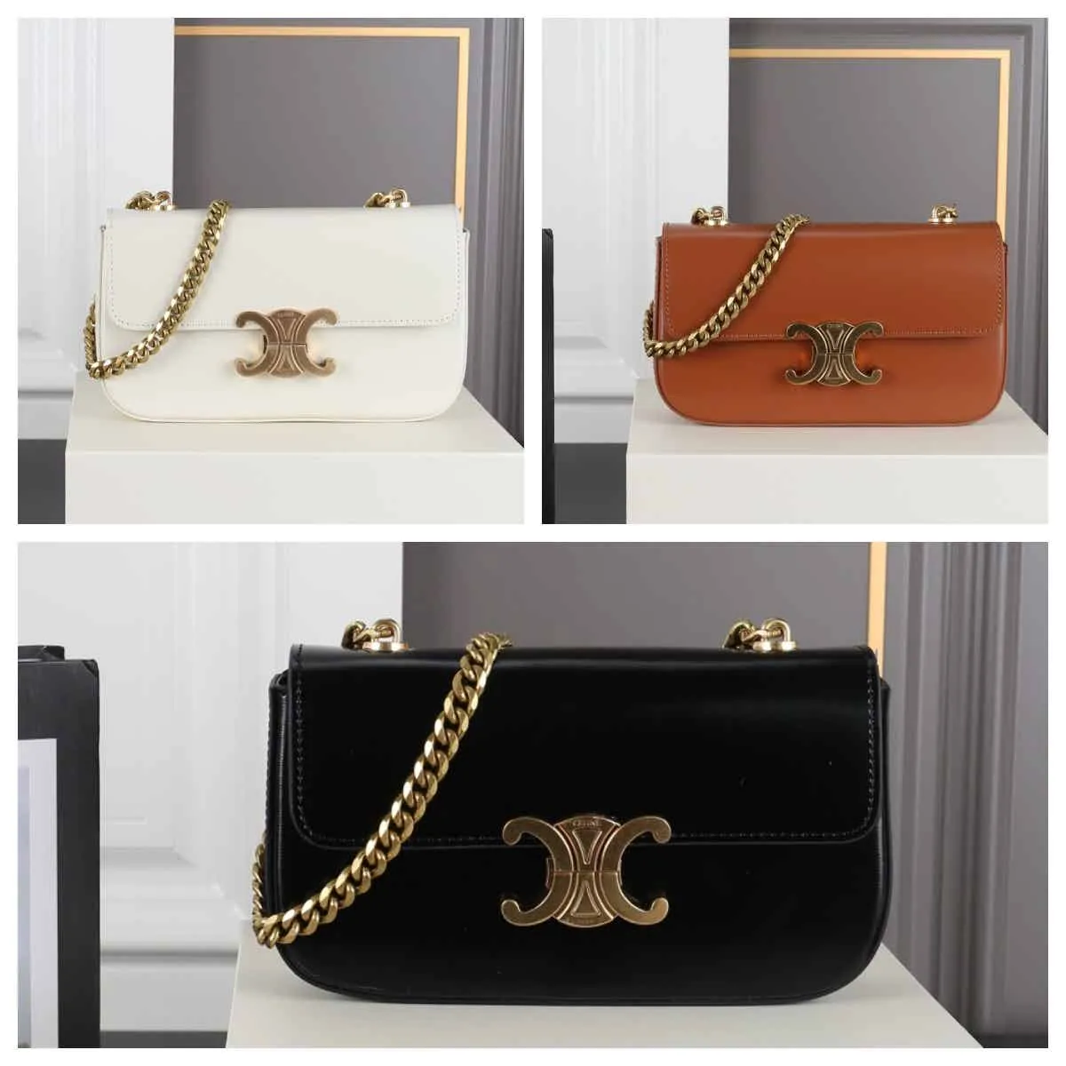 未命名 CELINE Claude ショルダーバッグ ケース付き 21*19cm - 画像 (1)