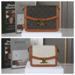 CELINE Triomphe キャンバス ショルダーバック ケース付き 22*16.5cm - 画像 (3)